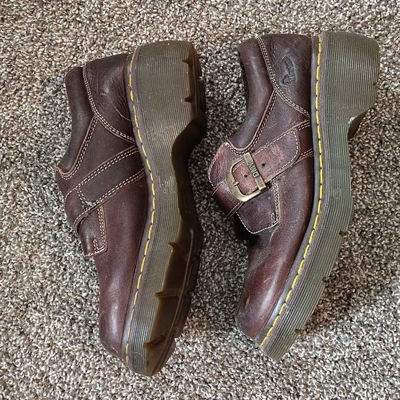 Womens Vintage 1990's Dr. Martens Brown Leather Shoes - Picture 2 of 5